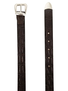 Alberto Luti Embossed Metal-Tip Belt