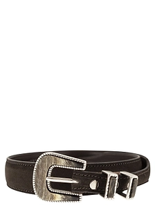 Alberto Luti Western Buckle Suede Belt