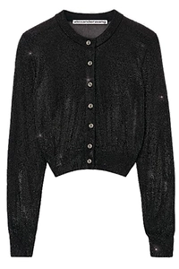 Alexander Wang Button-Up Cropped Cardigan