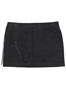 Alexander Wang Chain-Trim Leather Mini Skirt