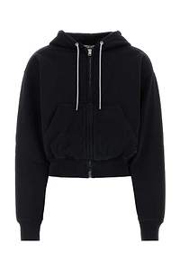 Alexander Wang Embellished Drawcord Zip-Up Hoodie
