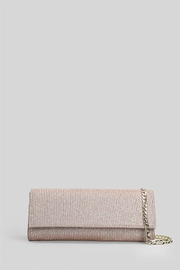 Aldo Castagna Foldover-Top Glittered Chained Clutch Bag
