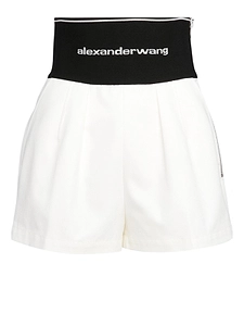 Alexander Wang Logo Waistband Shorts