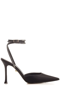 Alevi Milano Crystal Strap Satin Pumps