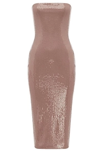 Alex Perry Sequin Powermesh Strapless Dress