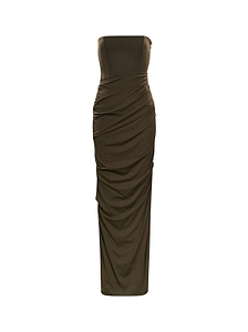 Alex Perry Strapless Draped Maxi Dress
