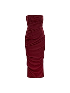 Alex Perry Strapless Draped Dress