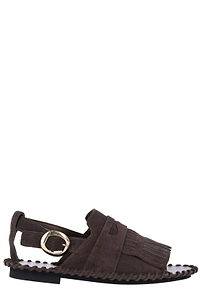 Alexander Hotto Braided Trim Flat Sandals
