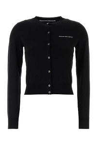 Alexander Wang Logo-Embellished Crewneck Cardigan