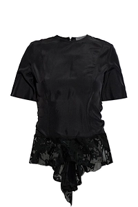 Alexander Mcqueen Asymmetric Peplum T-Shirt