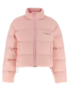 Alexander Wang Logo Printed Zip-Up Puffer Jacket