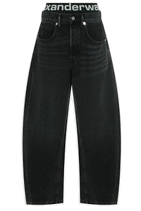 Alexander Wang Logo Waistband Blow-Up Jeans