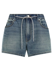 Alexander Wang Marathon Crystal-Drawcord Shorts