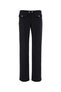 Alexander Mcqueen Buttoned Waist Straight Pants