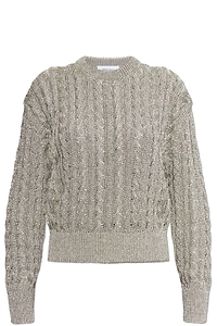 Alexander Mcqueen Cable Knit Lurex Sweater