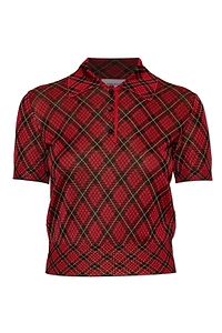 Alexander Mcqueen Checked Short-Sleeve Polo Shirt