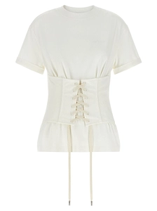 Alexander Mcqueen Corset Lace-Up T-Shirt