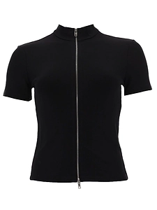 Alexander Wang Rashguard Mock Neck Zipped Top