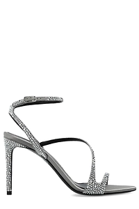 Alexander Mcqueen Crystal Strappy Heeled Sandals