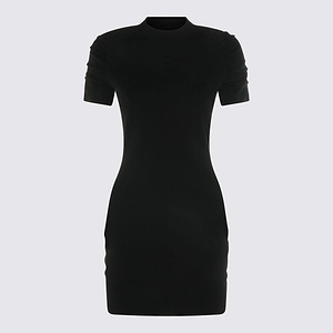 Alexander Wang Ruched Logo Mini Dress