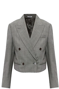 Alexander Mcqueen Double-Breasted Cropped Blazer