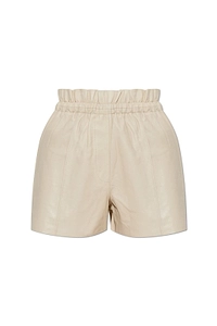 Allsaints Fran High-Rise Leather Shorts