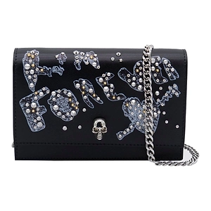 Alexander Mcqueen Embellished Skull Motif Crossbody Bag