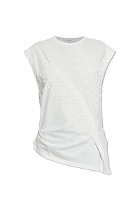 Alexander Mcqueen Embroidered Asymmetric Top