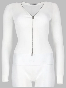 Alexander Wang Zip-Up Pointelle Cardigan