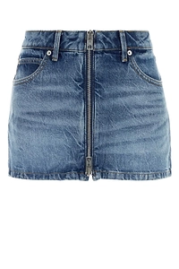 Alexander Wang Zip Front Denim Mini Skort