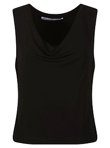 Alexander Wang Zipper Detail Cowl Neck Tank Top