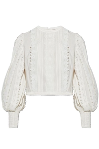 Allsaints Hart Lace Panel Crop Top