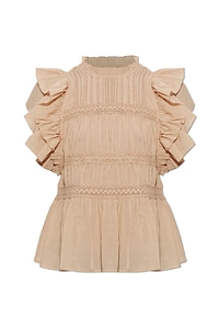 Allsaints Harriet Ruffled Peplum Top
