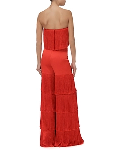 Alexis Maxima Strapless Fringe Jumpsuit