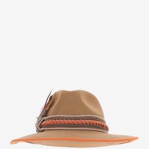 Alexia Alvarez De Toledo Wide Brim Feather Hat