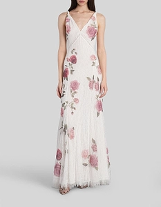 Alice + Olivia Nisa Floral Printed Long Dress