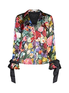 Alice + Olivia Randa Floral Embroidery Shirt