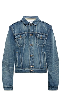 Alexander Mcqueen Faded Panel Denim Jacket