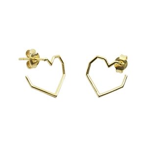 Aliita Geometric Heart Stud Earrings