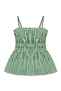 Allsaints Kali Smocked Striped Top