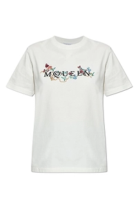 Alexander Mcqueen Floral Logo T-Shirt