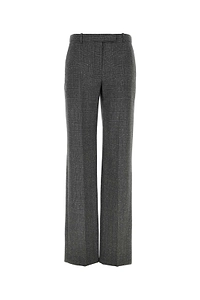 Alexander Mcqueen Flecked Glen Check Tailored Trousers
