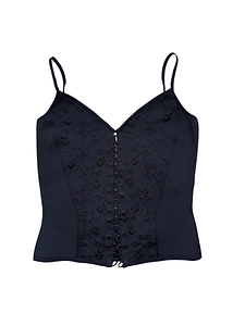 Alexander Mcqueen Floral Lace-Up Detailed Top