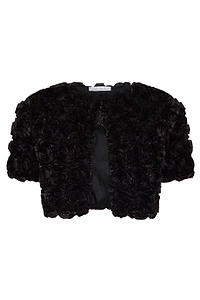 Alina 3D Rose Cropped Jacket