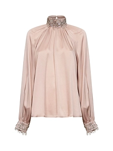 Alina Embellished High Neck Top