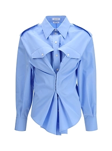 Alexander Mcqueen Gathered Long Sleeve Shirt