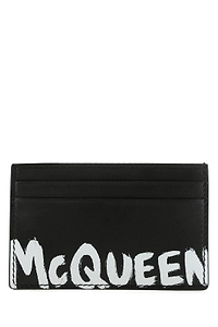 Alexander Mcqueen Graffiti Logo Printed Cardholder