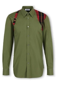 Alexander Mcqueen Harness Check Detail Shirt