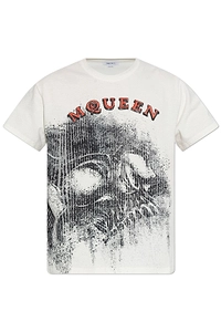 Alexander Mcqueen Spray Skull Print Crewneck T-Shirt