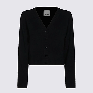 Allude Ribbed V-Neck Cardigan